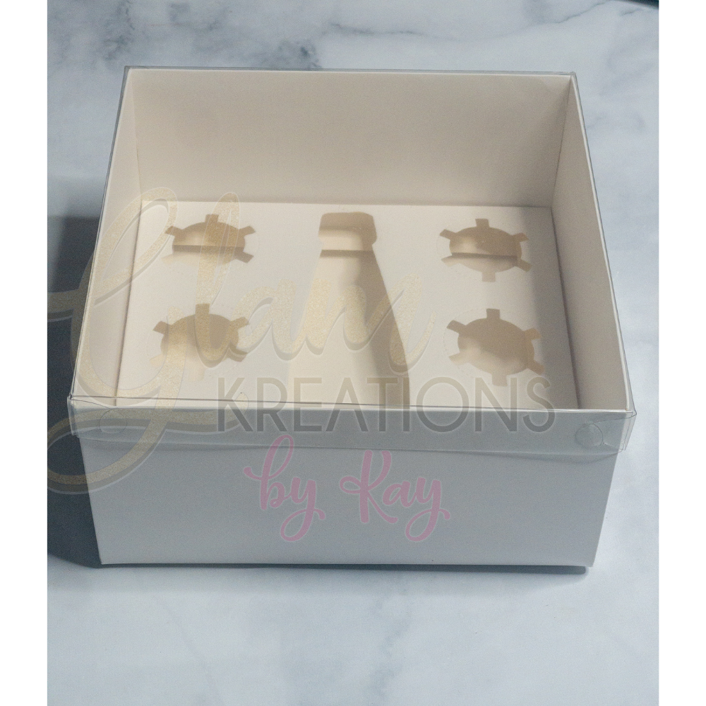 Cupcake & Bottle box with Clear Lid 10in x10in x 5in (Wholesale) image 5