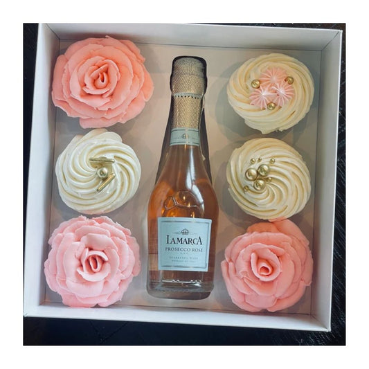 Cupcake & Bottle box Clear Lid 10in x10in x 5in image 1