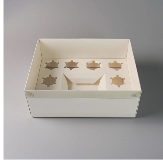 Bento Box with 8 Cupcake insert and Clear Lid- 12in x 10in x 4.5ini 10 image 0