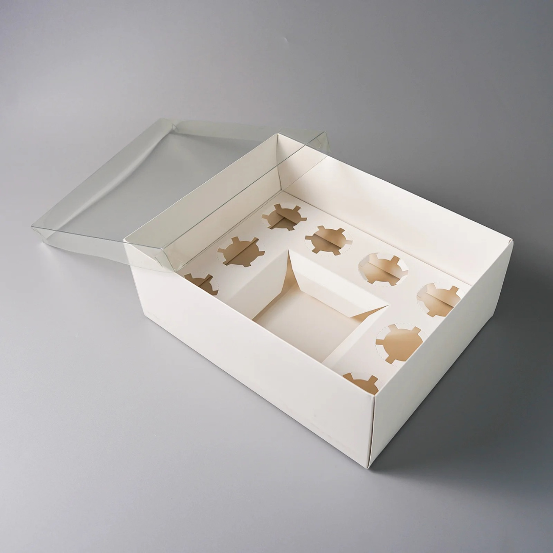 Bento Box with 8 Cupcake insert and Clear Lid- 12in x 10in x 4.5ini 10 image 1
