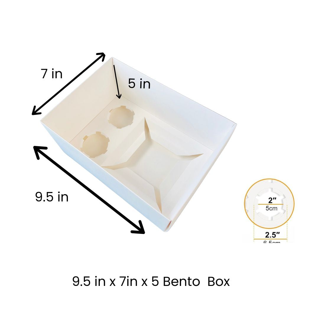 Eco-Friendly Bento Box for 2 Cupcakes and Cake Board – Perfect for Bakers image 5