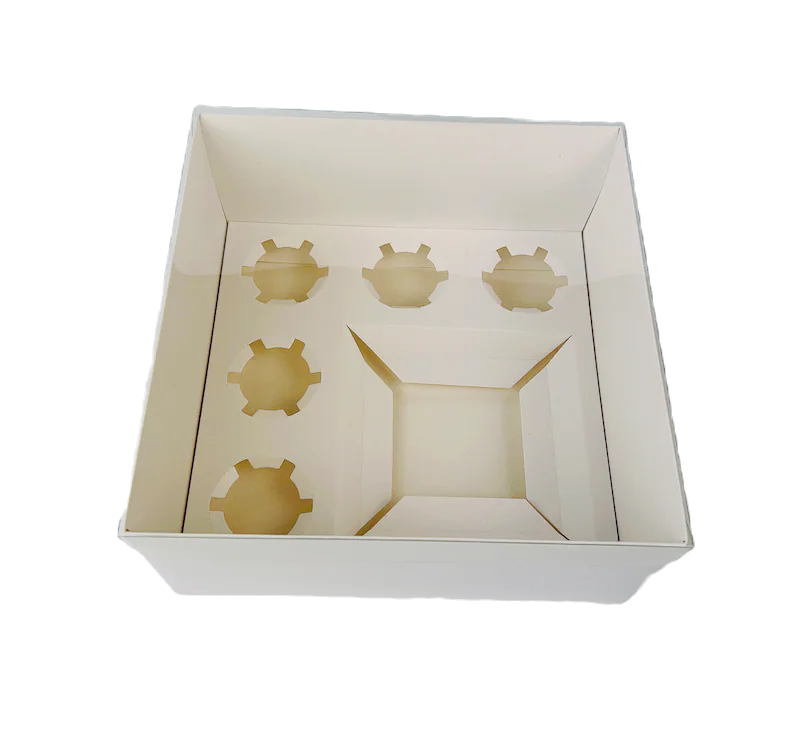 premium cupcake bento box with clear lid eco friendly bakery packaging