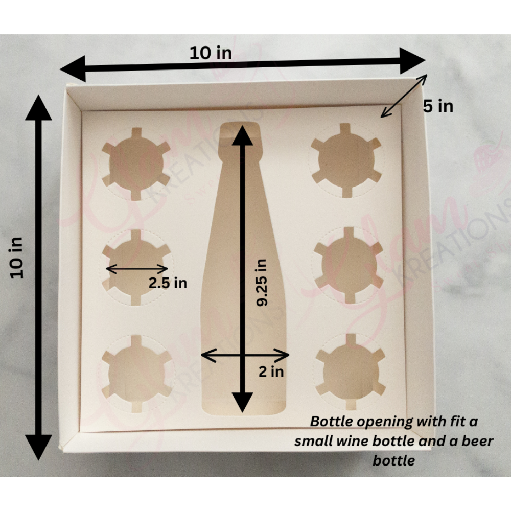 Cupcake & Bottle box with Clear Lid 10in x10in x 5in (Wholesale) image 4