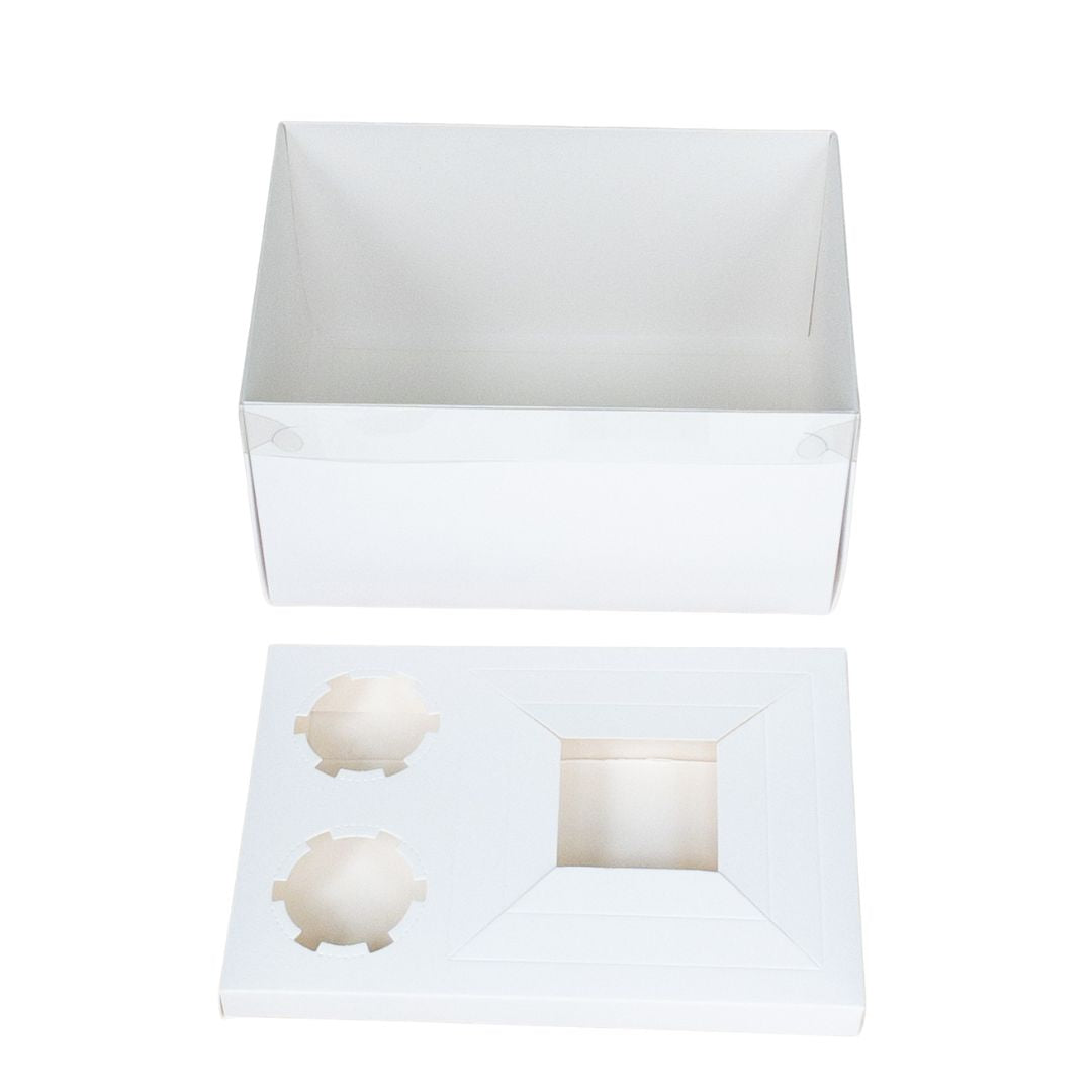 Eco-Friendly Bento Box for 2 Cupcakes and Cake Board – Perfect for Bakers image 3