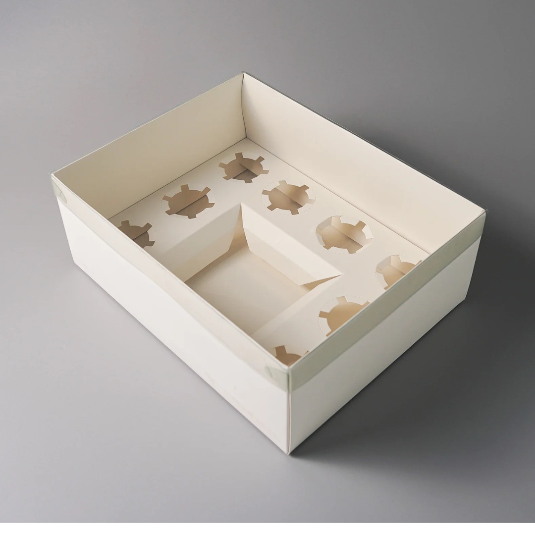 Bento Box with 8 Cupcake insert and Clear Lid- 12in x 10in x 4.5ini 10 image 3